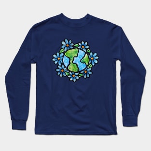 Floral Earth Day Long Sleeve T-Shirt